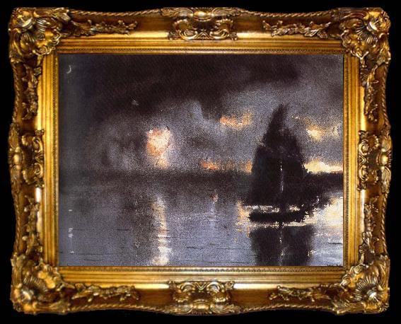 framed  Winslow Homer Higurashi in sailing, ta009-2